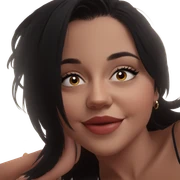 smiling girl with black hair sticker