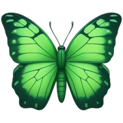 Green butterfly sticker