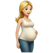 pregnant woman, European sticker