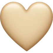 Beige heart  sticker