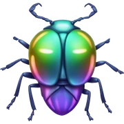 holographic coloured bug  sticker