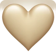 Beige heart  sticker