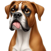 boxer dog sticker