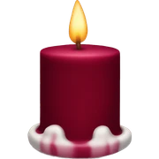 Dark red velvet candle sticker