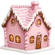 pretty light pink gingerbread house sticker