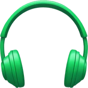 Green Headphones sticker