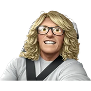 blonde male in car interior sticker