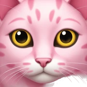 Pink cat sticker