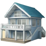 seaside building sticker