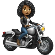 Biker girl sticker