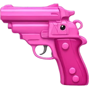 pink pistol with  pink bow sticker