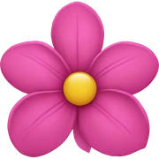 pink flower sticker