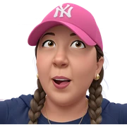 girl in pink baseball cap sticker