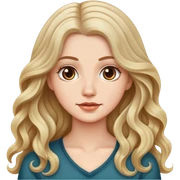 Long wavy hair white girl  sticker
