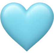 Pastel blue heart sticker