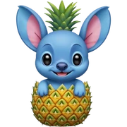 Disney stitch in a pineapple sticker
