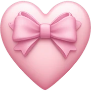 light pink heart with bow sticker