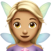Girl as fairy sticker
