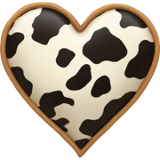 Cow print heart  sticker