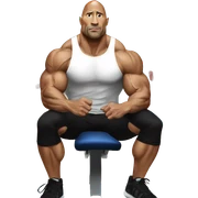 The Rock in gym sticker