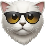 Cat with sunglasses sticker