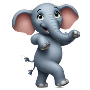 dancing elephant sticker