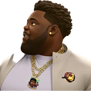 stylish dark-skinned male portrait sticker