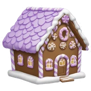 Lilac gingerbread house sticker