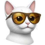 Cat with sunglasses sticker