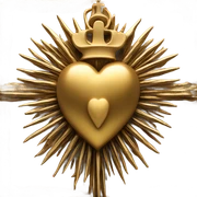 gold sacred heart sticker