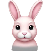 Light pink bunny sticker