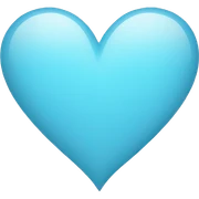 light blue heart sticker
