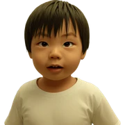 young boy in white shirt sticker