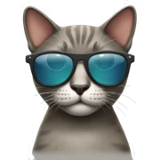Cat with sunglasses sticker