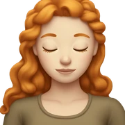 ginger girl sleeping  sticker