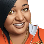 smiling portrait with jewelry accents sticker