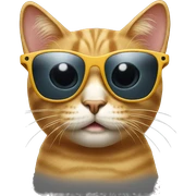Cat with sunglasses sticker