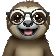 Sloth with glasses sticker