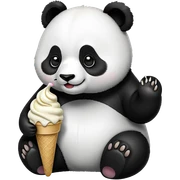 Panda eating ice cream sticker