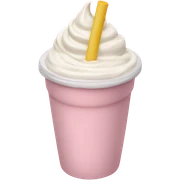 light pink smoothie cup with cream sticker
