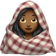Girl in the blanket  sticker