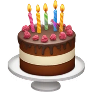 Birthday cake sticker