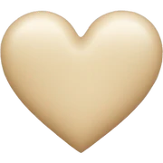 Beige heart sticker