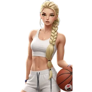 blonde girl in sportswear sticker