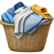 laundry pile in a basket sticker