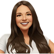 smiling girl in white shirt sticker
