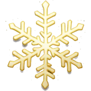 Snowflake with gold shimmer sticker