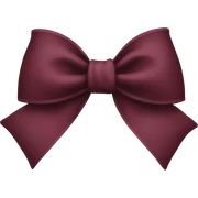 Burgundy bow sticker
