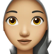 asian girl with long dark hair and dark eyes sticker