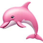 pink dolphin  sticker